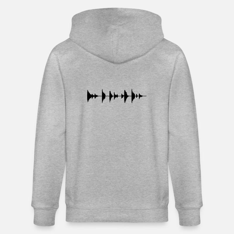 Waveform - Sample - Drumloop - Stanley/Stella CULTIVATOR  Unisex Organic Hooded Jacket - heather grey