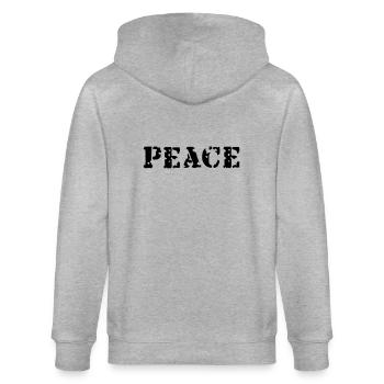 Peace - Stanley/Stella Unisex Bio-Kapuzenjacke CULTIVATOR  - Grau meliert - Hinten - Luana (180cm)