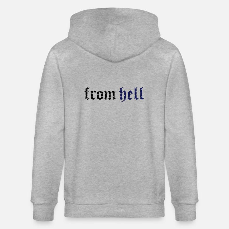 from hell_vec_2 fr - Veste à capuche bio CULTIVATOR Stanley/Stella Unisexe - gris chiné