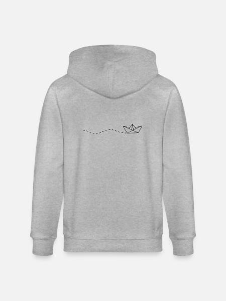 Papierschiffchen - Stanley/Stella Unisex Bio-Kapuzenjacke CULTIVATOR  - Grau meliert