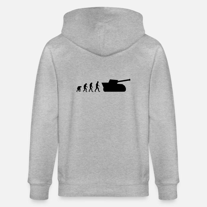 panzer evolution - Stanley/Stella CULTIVATOR  Unisex Organic Hooded Jacket - heather grey