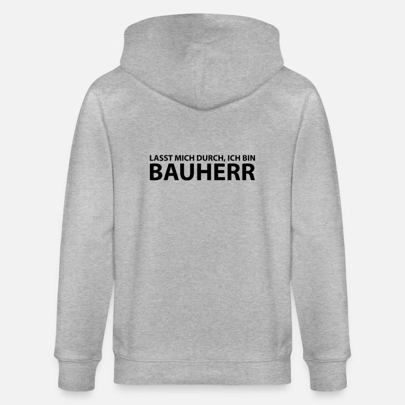bauherr - Stanley/Stella Unisex Bio-Kapuzenjacke CULTIVATOR  - Grau meliert