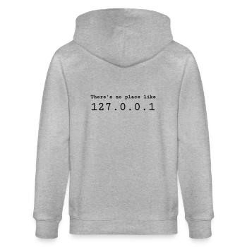 Entwickler / Informatiker / Programmierer / - Stanley/Stella Unisex Bio-Kapuzenjacke CULTIVATOR  - Grau meliert - Hinten - Luana (180cm)