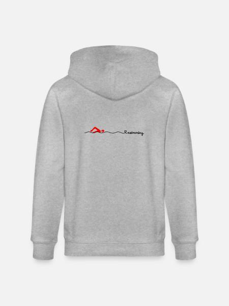 love swimming - Stanley/Stella Unisex Bio-Kapuzenjacke CULTIVATOR - Grau meliert