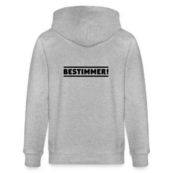 BESTIMMER! Chef Boss Anführer! Leitwolf Alphatier! - Stanley/Stella Unisex Bio-Kapuzenjacke CULTIVATOR  - Grau meliert - Hinten - Luana (180cm)