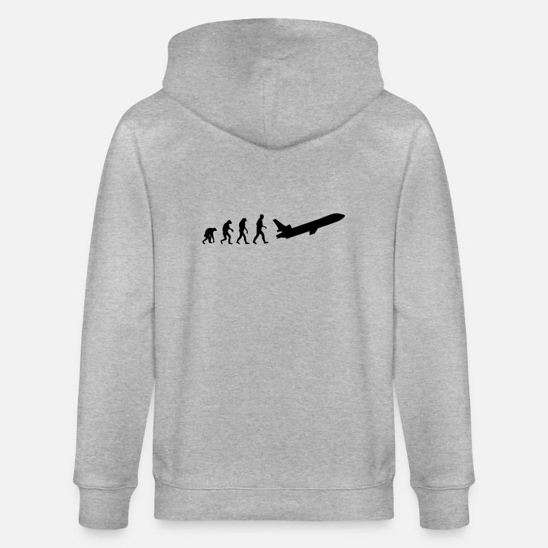 jet evolution - Stanley/Stella CULTIVATOR  Unisex Organic Hooded Jacket - heather grey