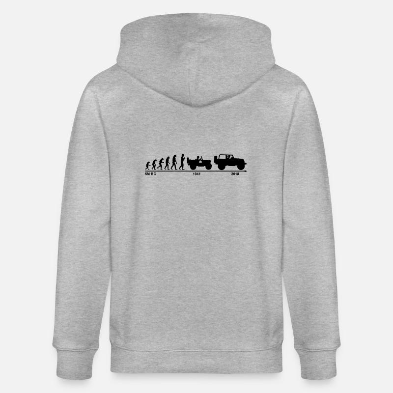 jeep evolution - Stanley/Stella Unisex Bio-Kapuzenjacke CULTIVATOR  - Grau meliert