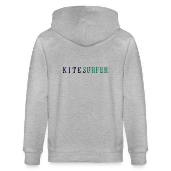 kitesurfer_vec_3 de - Stanley/Stella Unisex Bio-Kapuzenjacke CULTIVATOR  - Grau meliert - Hinten - Luana (180cm)