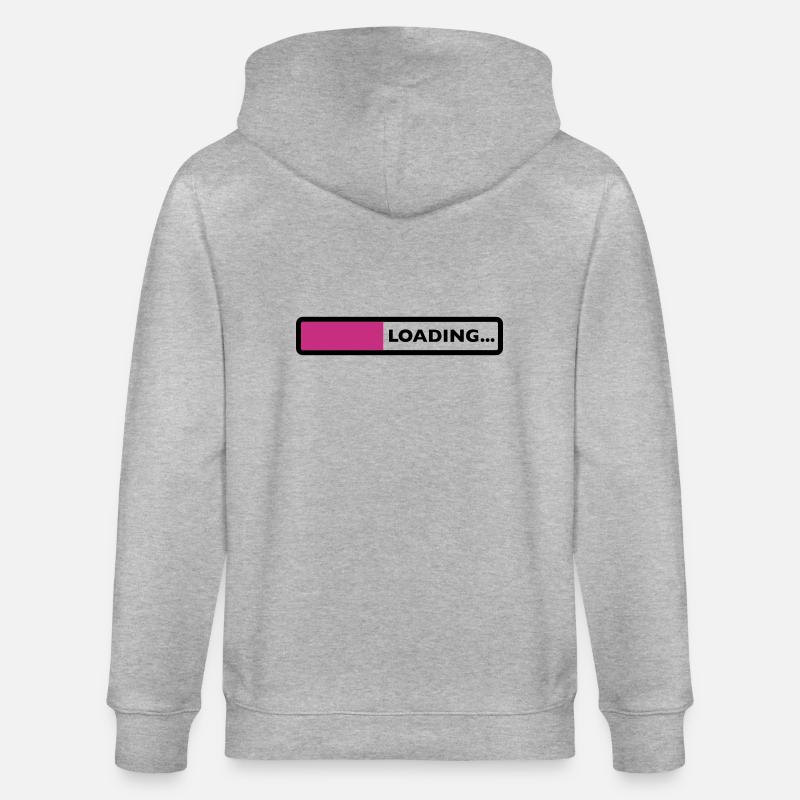 loading laden computer warten ladebalken - Stanley/Stella Unisex Bio-Kapuzenjacke CULTIVATOR  - Grau meliert