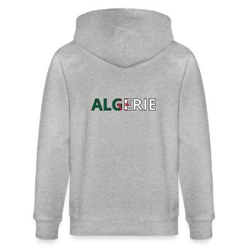 Algerian Flag - Stanley/Stella CULTIVATOR  Unisex Organic Hooded Jacket - heather grey - Back - Luana (180cm)