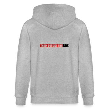 Saying Outside Thinking - Stanley/Stella CULTIVATOR  Unisex Organic Hooded Jacket - heather grey - Back - Luana (180cm)