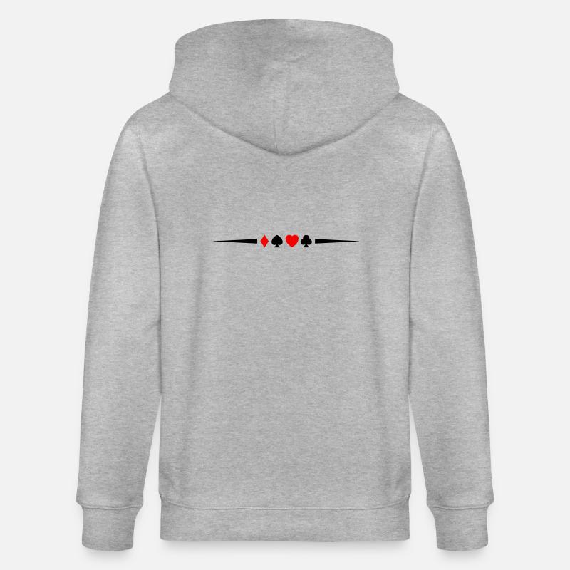 poker_symbol_design_2 - Stanley/Stella Unisex Bio-Kapuzenjacke CULTIVATOR  - Grau meliert