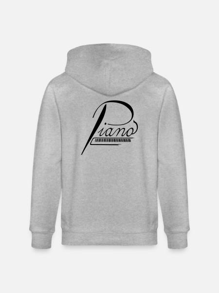 Piano - Stanley/Stella CULTIVATOR Unisex Organic Hooded Jacket - heather grey