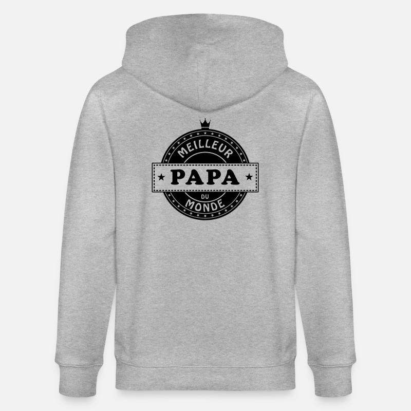 meilleur papa du monde - Veste à capuche bio CULTIVATOR Stanley/Stella Unisexe - gris chiné