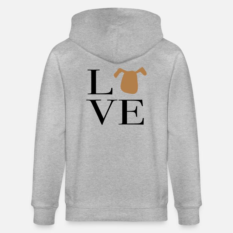 J’aime les chiens - Veste à capuche bio CULTIVATOR Stanley/Stella Unisexe - gris chiné