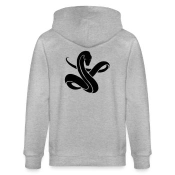 Snake - Stanley/Stella Unisex Bio-Kapuzenjacke CULTIVATOR  - Grau meliert - Hinten - Luana (180cm)