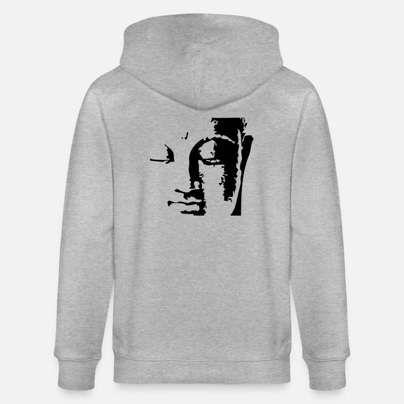 buddhas_face - Stanley/Stella Unisex Bio-Kapuzenjacke CULTIVATOR  - Grau meliert