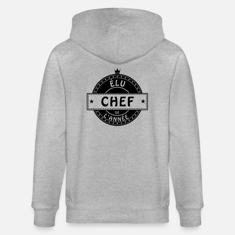 elu chef patron responsable cuisinier - Veste à capuche bio CULTIVATOR Stanley/Stella Unisexe - gris chiné