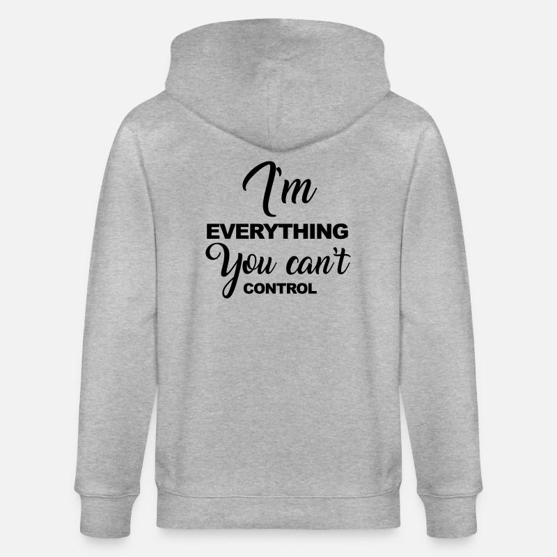 Can't Control - Veste à capuche bio CULTIVATOR Stanley/Stella Unisexe - gris chiné