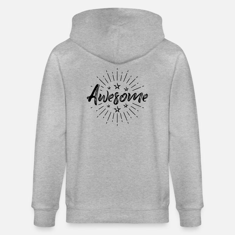 awesome - Stanley/Stella Unisex Bio-Kapuzenjacke CULTIVATOR  - Grau meliert