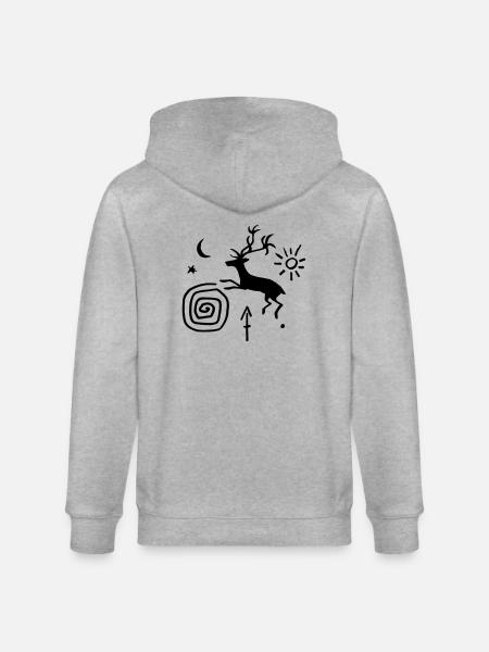 Cavern Signs - Stanley/Stella Unisex Bio-Kapuzenjacke CULTIVATOR  - Grau meliert