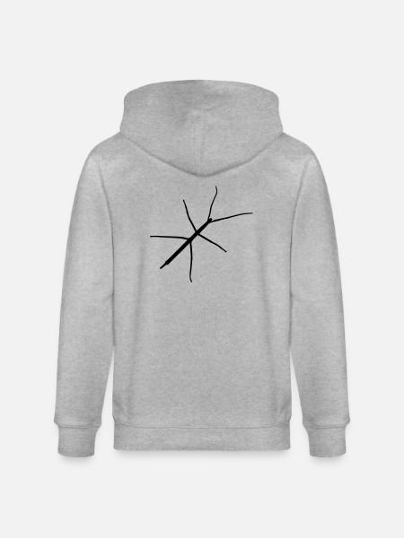 Stabheuschrecke - Stanley/Stella Unisex Bio-Kapuzenjacke CULTIVATOR - Grau meliert
