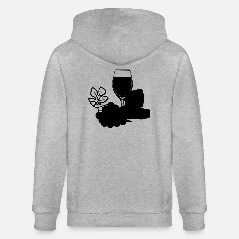 Wine grapes - Stanley/Stella CULTIVATOR  Unisex Organic Hooded Jacket - heather grey