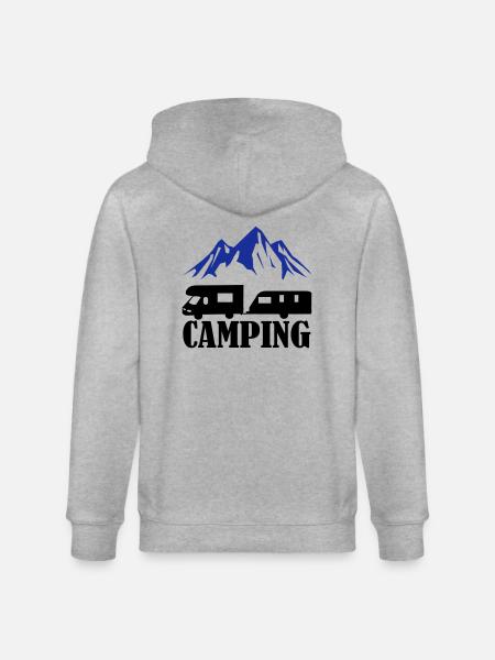 Camping - Stanley/Stella CULTIVATOR Unisex Organic Hooded Jacket - heather grey