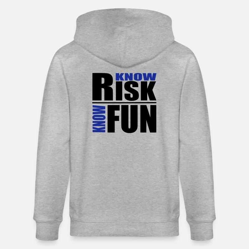 know risk - know fun - Stanley/Stella Unisex Bio-Kapuzenjacke CULTIVATOR  - Grau meliert