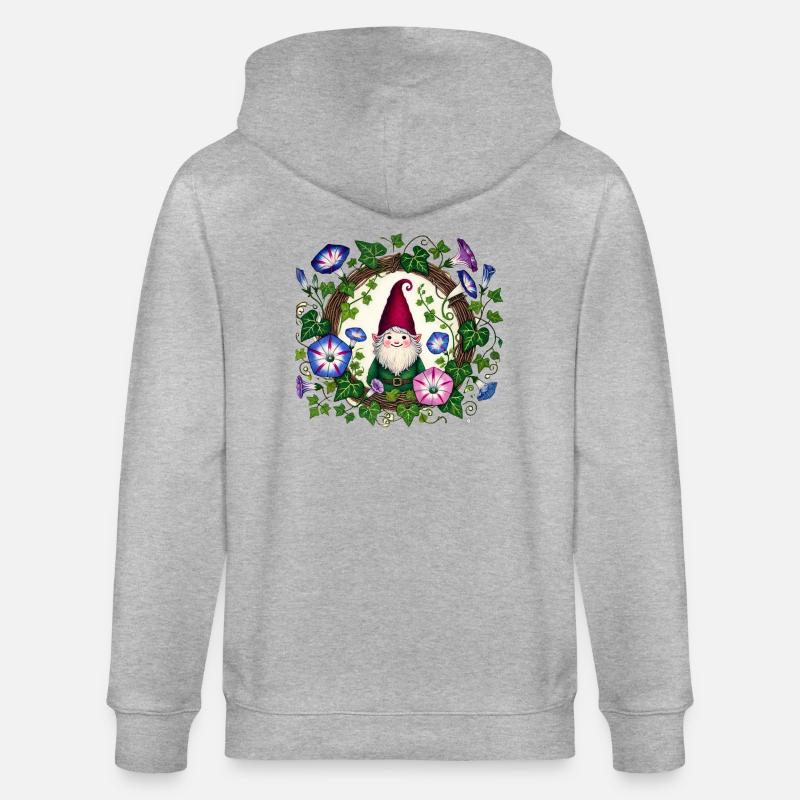 Gnom der Prunkwinde - Stanley/Stella Unisex Bio-Kapuzenjacke CULTIVATOR  - Grau meliert