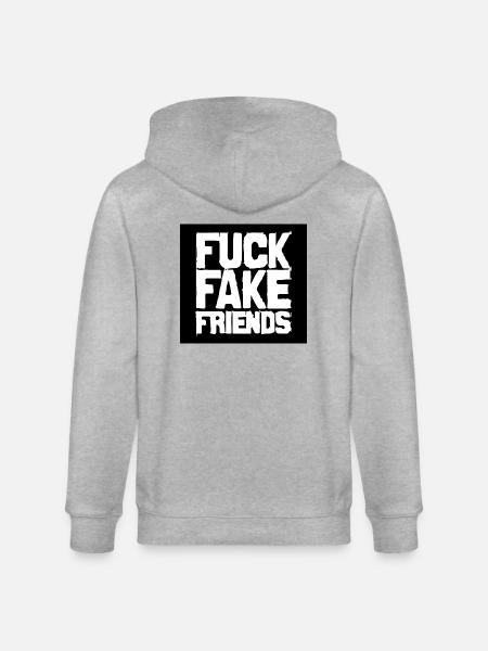 FUCK - Stanley/Stella CULTIVATOR  Unisex Organic Hooded Jacket - heather grey