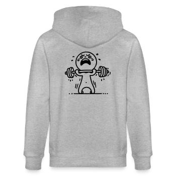Bonté allumette Musculation - Veste à capuche bio CULTIVATOR Stanley/Stella Unisexe - gris chiné - Dos - Luana (180cm)