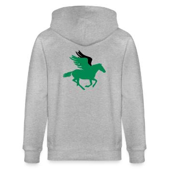 pegasus - Stanley/Stella Unisex Bio-Kapuzenjacke CULTIVATOR  - Grau meliert - Hinten - Luana (180cm)