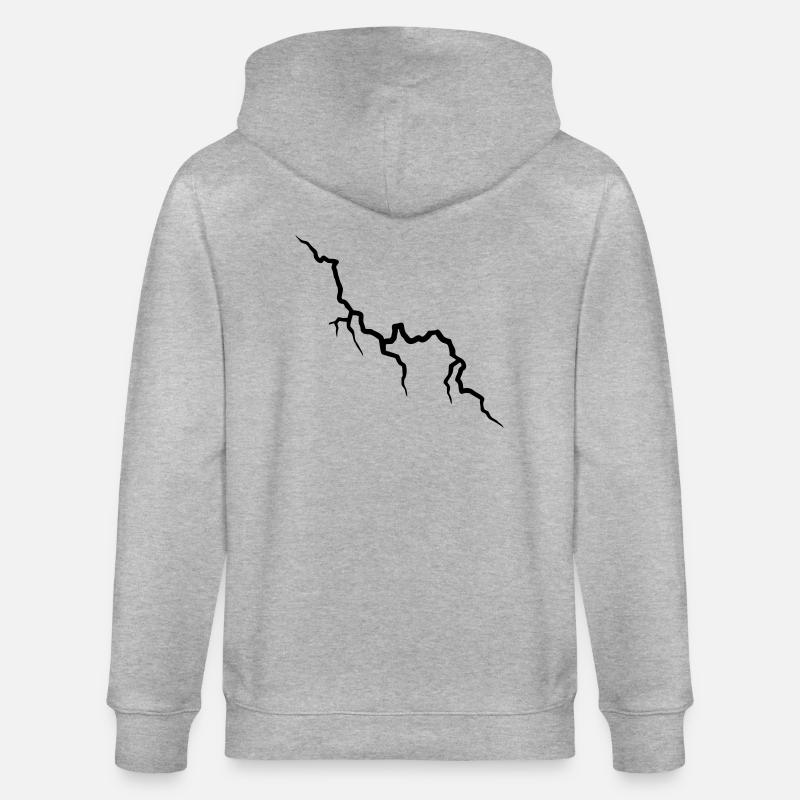 blitz_lightning - Stanley/Stella Unisex Bio-Kapuzenjacke CULTIVATOR  - Grau meliert