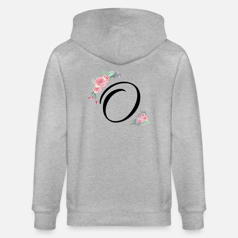 Buchstabe o Blumen - Stanley/Stella Unisex Bio-Kapuzenjacke CULTIVATOR  - Grau meliert