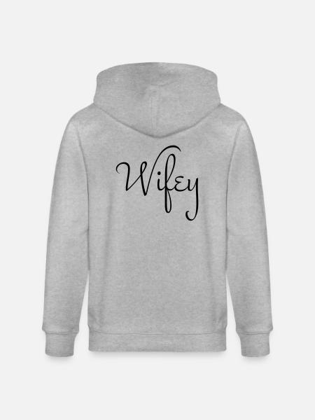WIFEY - Stanley/Stella CULTIVATOR Unisex Organic Hooded Jacket - heather grey