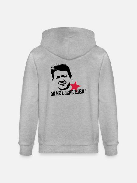 On ne lâche rien - Veste à capuche bio CULTIVATOR Stanley/Stella Unisexe - gris chiné