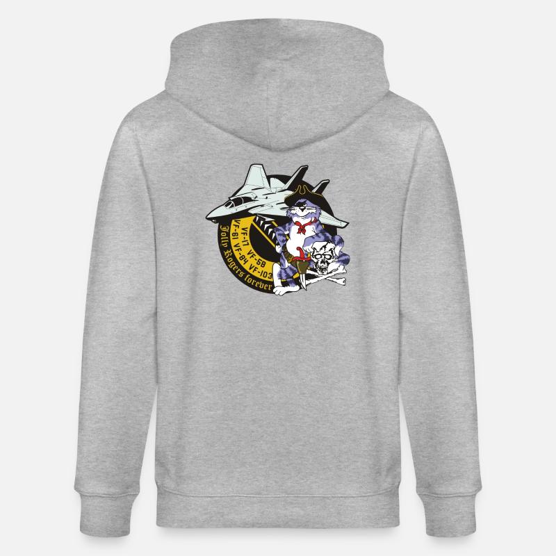 Tomcat - Jolly Rogers Forever - Stanley/Stella Unisex Bio-Kapuzenjacke CULTIVATOR  - Grau meliert
