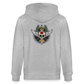 headshot - Stanley/Stella Unisex Bio-Kapuzenjacke CULTIVATOR  - Grau meliert - Hinten - Luana (180cm)