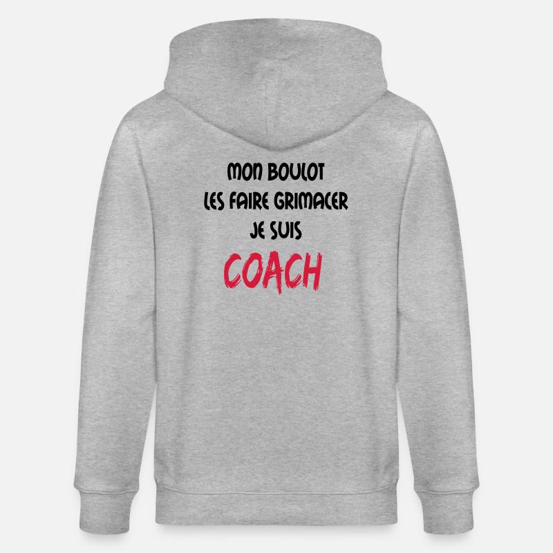 Mon boulot coach 1 - Stanley/Stella Unisex Bio-Kapuzenjacke CULTIVATOR  - Grau meliert
