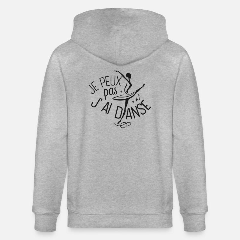 Je peux pas j'ai danse - Veste à capuche bio CULTIVATOR Stanley/Stella Unisexe - gris chiné
