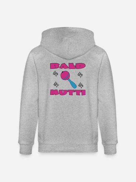 Bald mutti - Stanley/Stella CULTIVATOR Unisex Organic Hooded Jacket - heather grey