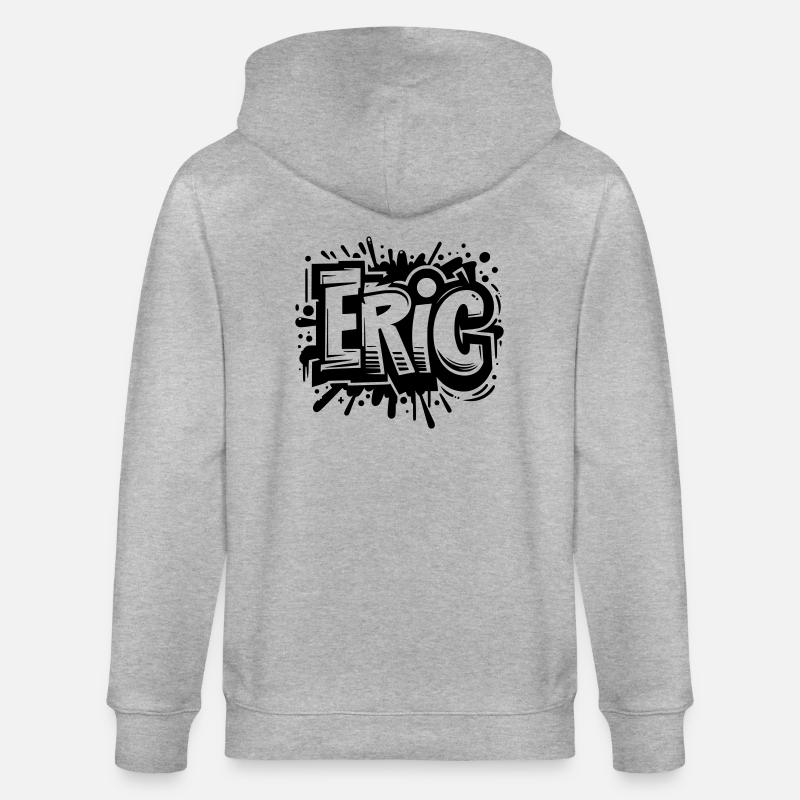 Eric Nom Prénom Graffiti - Veste à capuche bio CULTIVATOR Stanley/Stella Unisexe - gris chiné