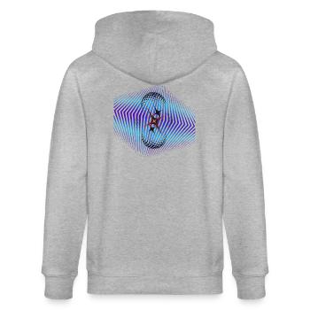 Space Star - Stanley/Stella Unisex Bio-Kapuzenjacke CULTIVATOR  - Grau meliert - Hinten - Luana (180cm)