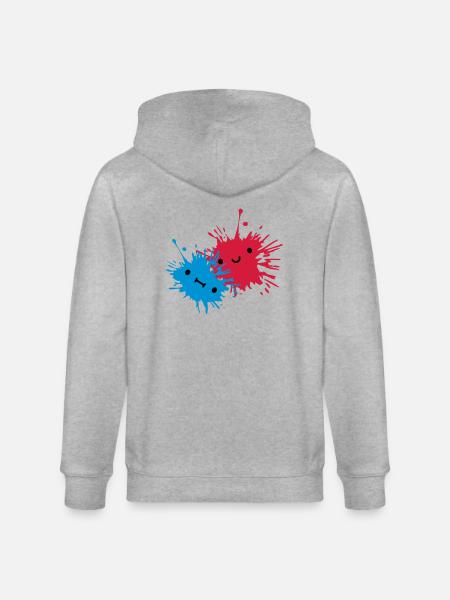 2 sweet blobs - Stanley/Stella CULTIVATOR  Unisex Organic Hooded Jacket - heather grey