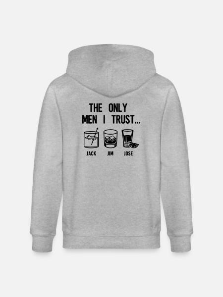 the only men I trust - Stanley/Stella CULTIVATOR Unisex Organic Hooded Jacket - heather grey