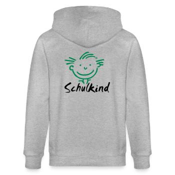 Junge Schulkind - Stanley/Stella Unisex Bio-Kapuzenjacke CULTIVATOR  - Grau meliert - Hinten - Luana (180cm)