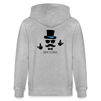 équipe marié - Veste à capuche bio CULTIVATOR Stanley/Stella Unisexe - gris chiné - Dos - Luana (180cm)