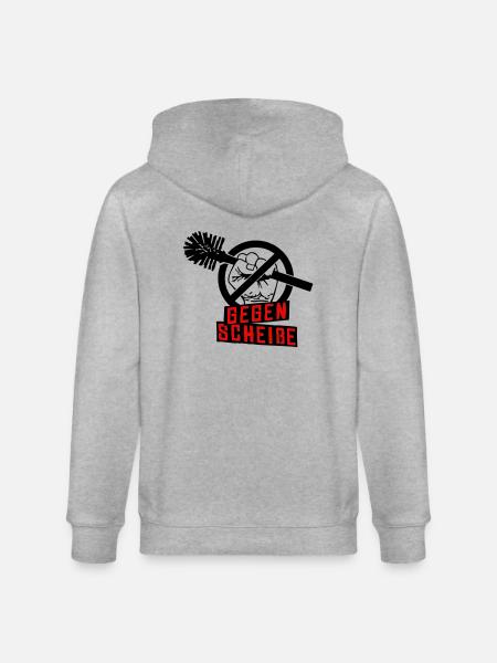 gegen scheisse - Stanley/Stella Unisex Bio-Kapuzenjacke CULTIVATOR  - Grau meliert