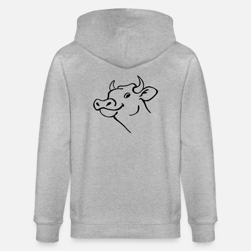 Kuh - Veste à capuche bio CULTIVATOR Stanley/Stella Unisexe - gris chiné